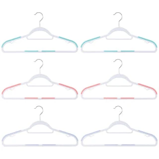 B&M Addis Non-Slip Hangers 6pk - Multi Colour 2 B&M Addis Non-Slip Hangers 6pk - Multi Colour - Image 2