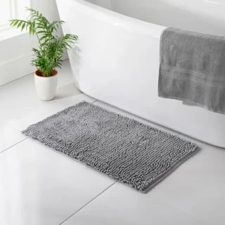 B&M Signature Microfibre Noodle Bath Mat - Grey 1 B&M Signature Microfibre Noodle Bath Mat - Grey