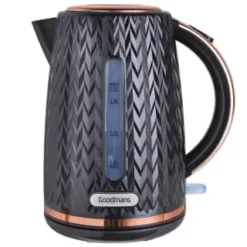 Goodmans Textured Kettle 1.7L - Black & Rose Gold