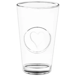 B&M Heart Glasses 4pk -Home Furnishings Store 356238 set of 4 hert embossed glasses 2
