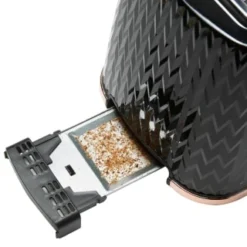 Goodmans Textured 2 Slice Toaster - Black & Rose Gold -Home Furnishings Store 358961 goodmans textured toaster black rose gold 4