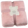 Aspen Faux Fur Throw - Blush