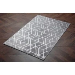 B&M Lexi Microplush Rug 110 X 160cm - Grey