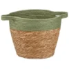B&M Two Tone Wicker Basket - Green