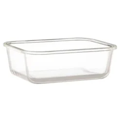 B&M Rectangular Glass Food Containers With Bamboo Lids 2pk -Home Furnishings Store 376824 2pk regular glass food container2 2