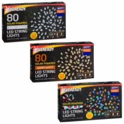 Eveready Solar Powered LED String Lights 80pk - Warm White -Home Furnishings Store 379212 379213 379215 80pk eveready led string lights main