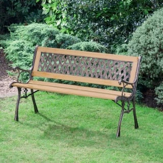B&M Verona Wooden Garden Bench 1 B&M Verona Wooden Garden Bench
