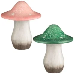 B&M Ceramic Mushroom Ornament - Green -Home Furnishings Store 379532 ceramic mushroom ornament group