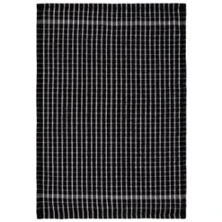 B&M Check Tea Towels - Black 3pk -Home Furnishings Store 380307 3pk check tea towels black 4