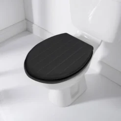 B&M Tongue & Groove Toilet Seat - Black