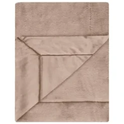 Heritage Collection Aspen Faux Fur Throw - Mink -Home Furnishings Store 383183 aspen throw dark mink 2