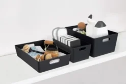 Soho Storage Tub 10 X 30 X 10cm - Graphite -Home Furnishings Store 384312 384322 384405 soho box graphite group