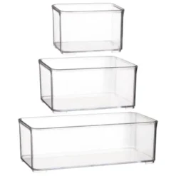 Clear Nestable Storage Tub - Large -Home Furnishings Store 385001 384979 384985 clear nestable box group 2