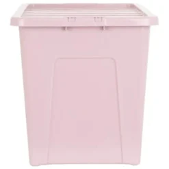 B&M Storage Box With Lid 80L - Dusty Pink -Home Furnishings Store 391383 dusty pink 80l storage box and lid 2