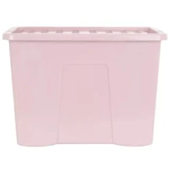 B&M Storage Box With Lid 80L - Dusty Pink -Home Furnishings Store 391383 dusty pink 80l storage box and lid