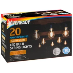 Eveready Mains Powered LED Bulb String Lights 20pk - Warm White 5 Eveready Mains Powered LED Bulb String Lights 20pk - Warm White -Home Furnishings Store 392912 eveready 20 mains operated warm white led bulb string lights21