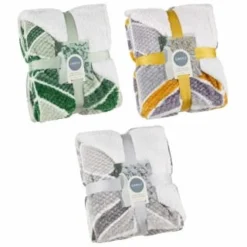 B&M Simply Geo Waffle Throw - Ochre -Home Furnishings Store 394916 394917 394920 simply geo waffle throw group