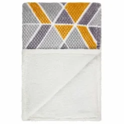 B&M Simply Geo Waffle Throw - Ochre -Home Furnishings Store 394916 simply geo waffle throw ochre 3
