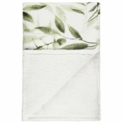 Winston Green Leaf Sherpa Throw -Home Furnishings Store 394948 winston leaf sherpa throw green 2