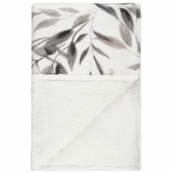 Winston Mono Leaf Sherpa Throw -Home Furnishings Store 394976 winston leaf sherpa throw mono 3