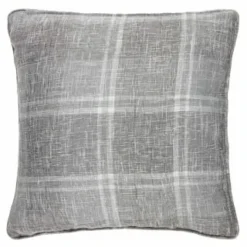 Hampton Check Cushion - Grey