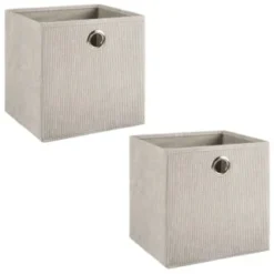 Lokken Cord Storage Cubes 2pk - Light Grey -Home Furnishings Store 395811 2pk cord lokken storage cubes light grey 3