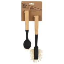 B&M Bamboo Dish Brushes 2pk -Home Furnishings Store 397041 2pk bamboo dishbrushes