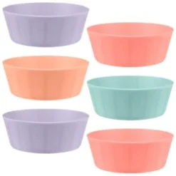 Simply Kids Colour Bowls 6pk - Pastel
